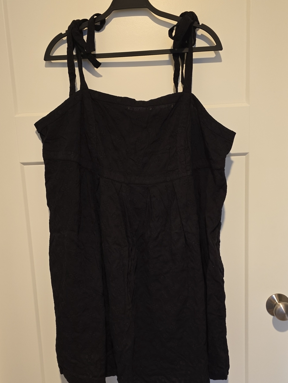 Old Navy Black Tie-Shoulder Mini Dress
